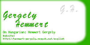 gergely hemmert business card